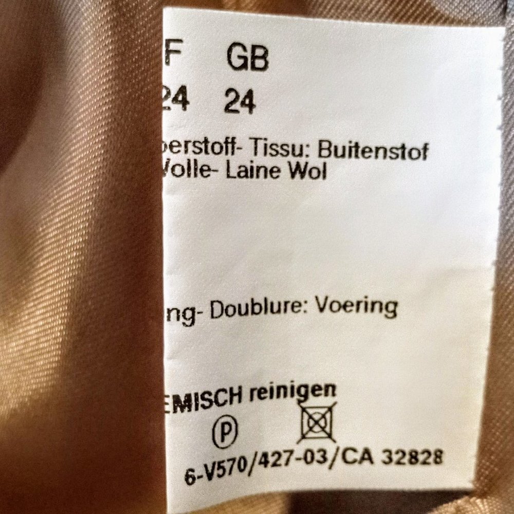 Cinzia Rocca Long Beige Belted Italian Wool Trench Coat NWT - Picture 8 of 9